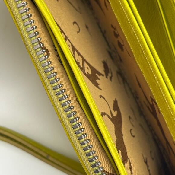 LONGCHAMP zip around wallet wristlet yellow leather - Picture 10 of 12